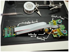 Electronics assembled outside of the enclosure for testing